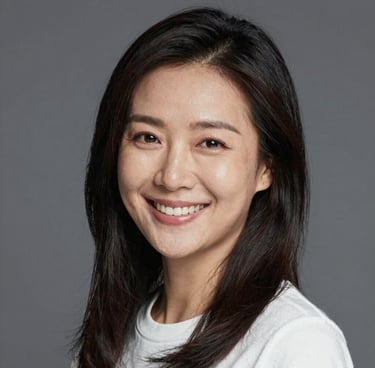 a woman in white pants and a brown jacket