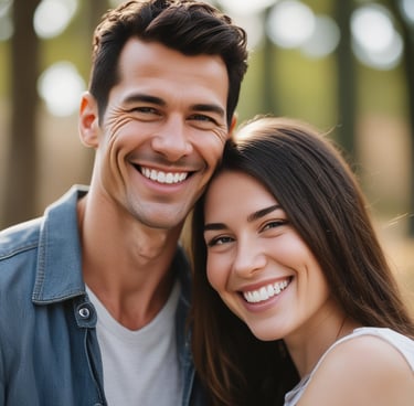 A smiling young girl sitting comfortably with headphones on, listening to the audio program.