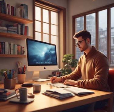 A serene therapy room with comfortable seating and calming decor.