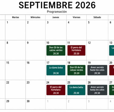 PROGRAMACIÓN TEATRO ALMAGRO CORRAL DE COMEDIAS