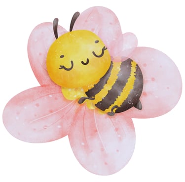 Foto de una abeja durmiendo