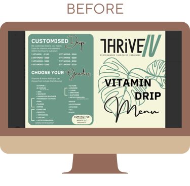 iv drip menu before social media work