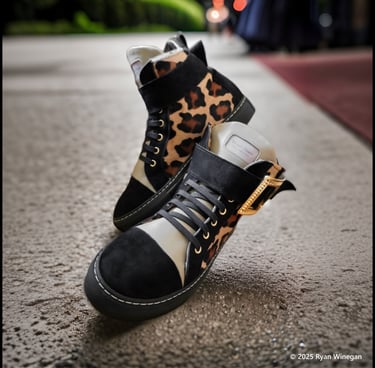 Picture of BOLD ALLURE BLACK Luxe High Top Sneakers by Ryan Winegan