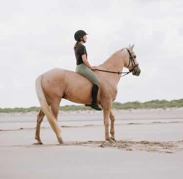 couple cavalier cheval plage