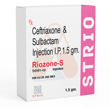 RIOZONE-S, CEFTRIAXONE SULBACTUM INJECTION BY STRIO HEALTHCARE