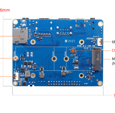 OrangePi CM5 Tablet Base Board rear