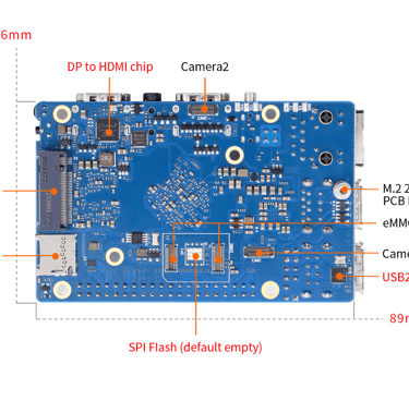 orange pi 5 pro rear