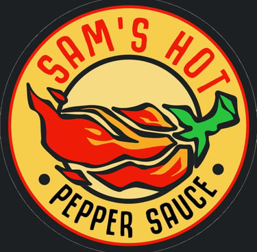 Sam's Hot Pepper Sauce Logo Dark
