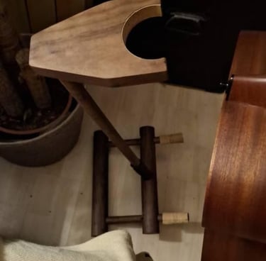 Walnut guitar stand