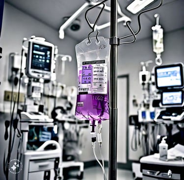 an IV treatment station in a hospital