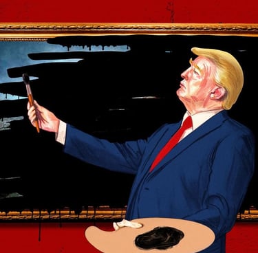 a portrait of president trump