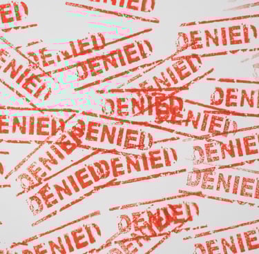 "denied" stamps