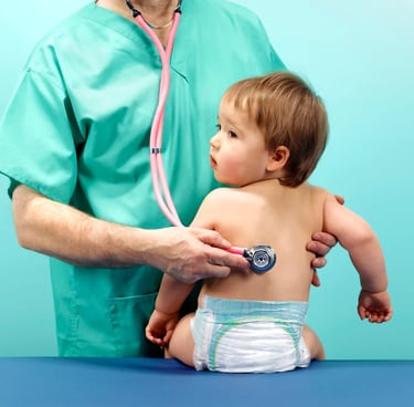 A kid during a healthcheck - Getty Images