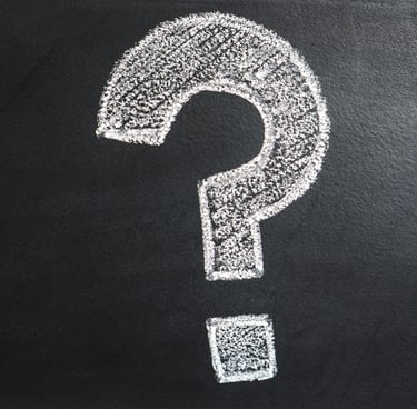 Textured question mark icon symbolising customer FAQs about aftermarket consulting services