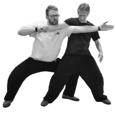 Bob and Neil demonstrating a Chen Tai Chi application for Single Whip, Dan Bian.