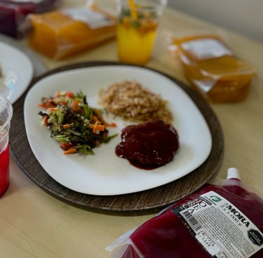 Receta de carne de hamburguesa con salsa de mora