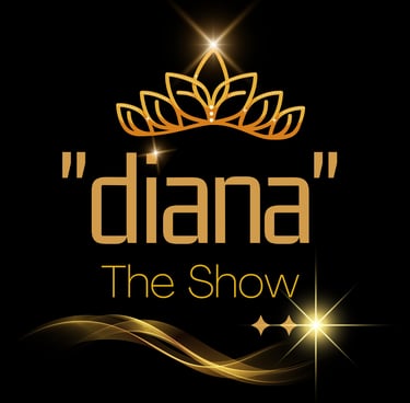 a crown of diamonds as the "diana the show" logo