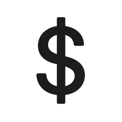 money symbol to communicate affordability at kitchenrta.ca