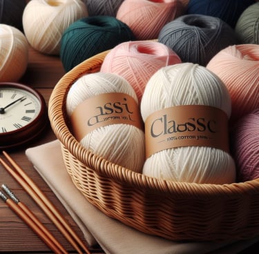 a basket weave basket with knitting needles and knitting needles