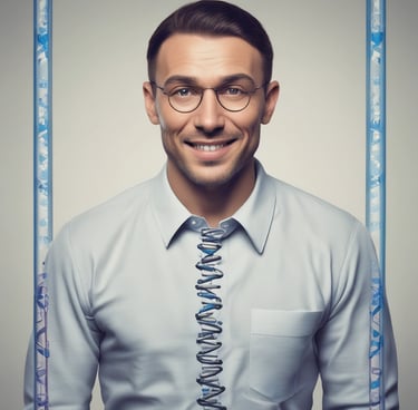 a man in a tie dye shirt and tie dye on a tie