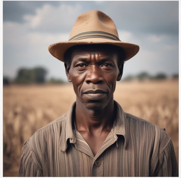 Aerial view of a vast agricultural landscape with neatly aligned fields bordered by dense green forest. The fields are divided into parallel rows, suggesting organized farming activities. In the distance, there are various patches of land possibly used for different types of crops.