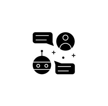 Vector image showing that the conversational AI solution is also an extension of your brand identity