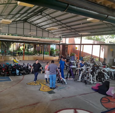 Las donaciones en el centro de rehabilitacion