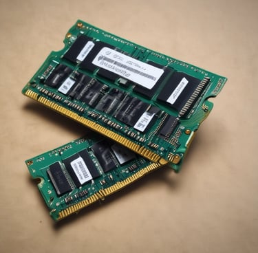 Close-up of a sleek SSD and RAM kit on a modern desk setup.