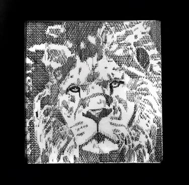 Laila Al-kharabsheh-Lion (Asad)-Random Scribbles