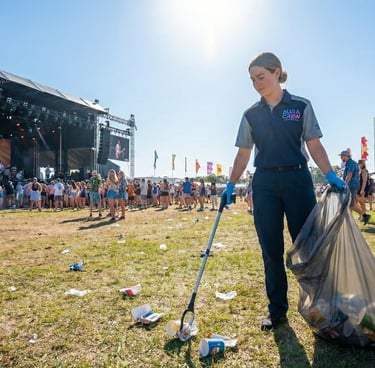festival schoonmaak