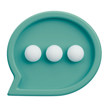 3D speech bubble icon representing communication and local SEO consultations.