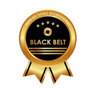 Lean Six Sigma Black Belt certification badge