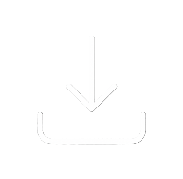 a white arrow down arrow into a tray