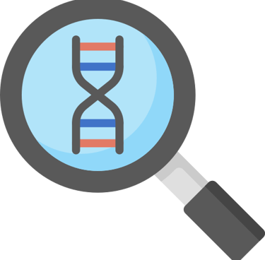 Ícone de hélice de DNA representando tratamento baseado em ciência para TDAH e TEA