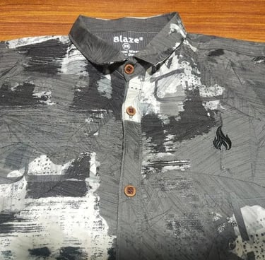 Grey printed shirt for men premium casual fashion comfortable everyday wear outfit
