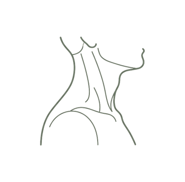 Illustration of the neck and shoulder area representing relief from muscle tension.