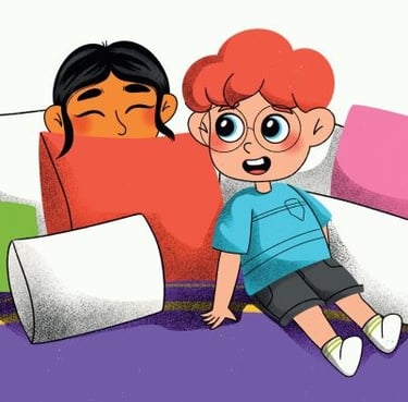 Jiya and Gil Hide and seek