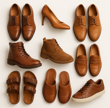 Leather shoes and boots for casual and formal wear, handcrafted export quality footwear
