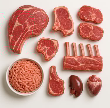 Export-quality halal sheep meat cuts prepared for international buyers