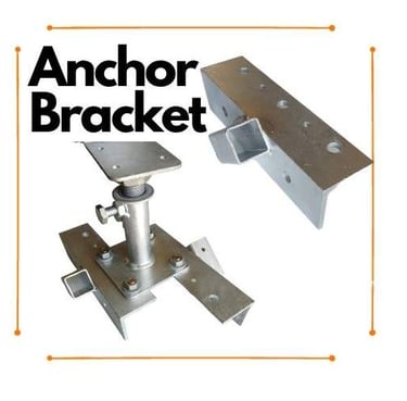 anchor bracket for adjustable deck supports
