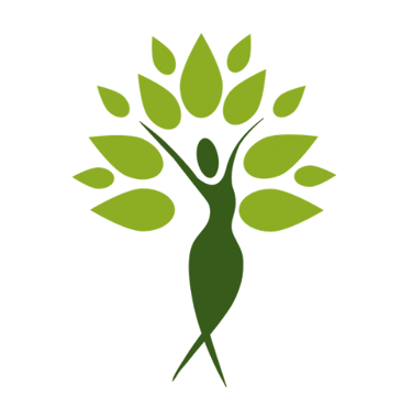 a woman as a green tree