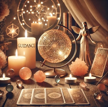 a table with candles and candles and candles
