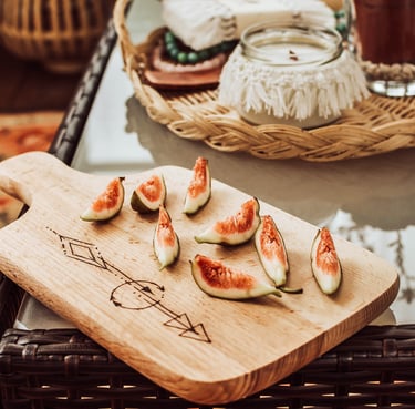 wooden food plate