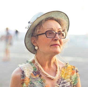Retired elderly woman