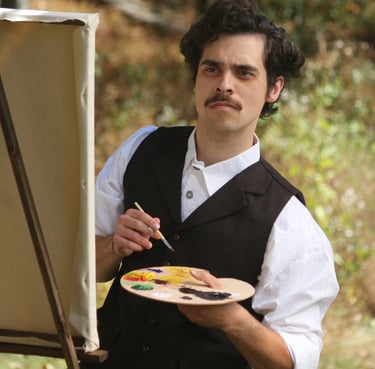 Harrison Acting as a Painter