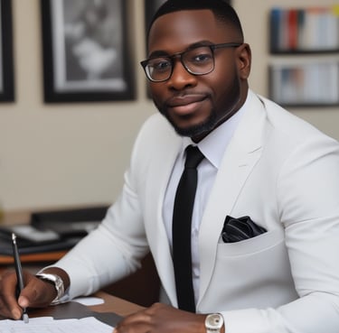 A satisfied customer standing in front of a completed construction project.