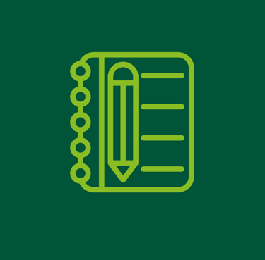 Icon eines Blocks mit einem Stift