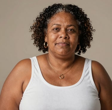 Smiling middle-aged woman showing thumbs up after successful orthopedic treatment.