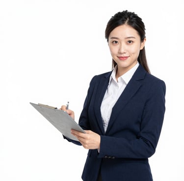 A smiling mother standing beside her daughter in the school courtyard, both happy and proud.