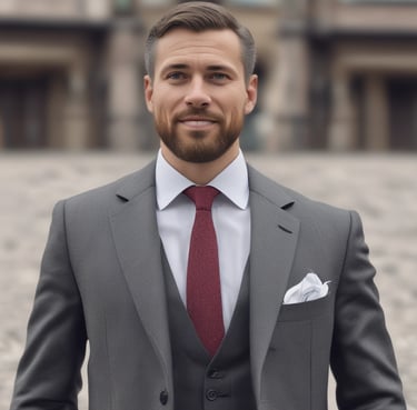 A smiling woman enjoying a cup of matcha tea in a cozy kitchen setting.